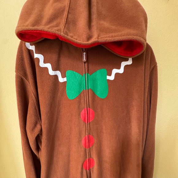 Tipsy Elves Mens Womens Gingerbread Man Jumpsuit Costume Christmas Size XXL - Picture 4 of 6